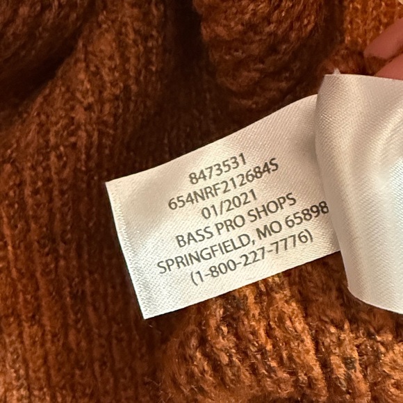 Natural Reflections V Neck Sweater Women’s M Burnt Orange Oversized Loose Fit - Picture 7 of 7